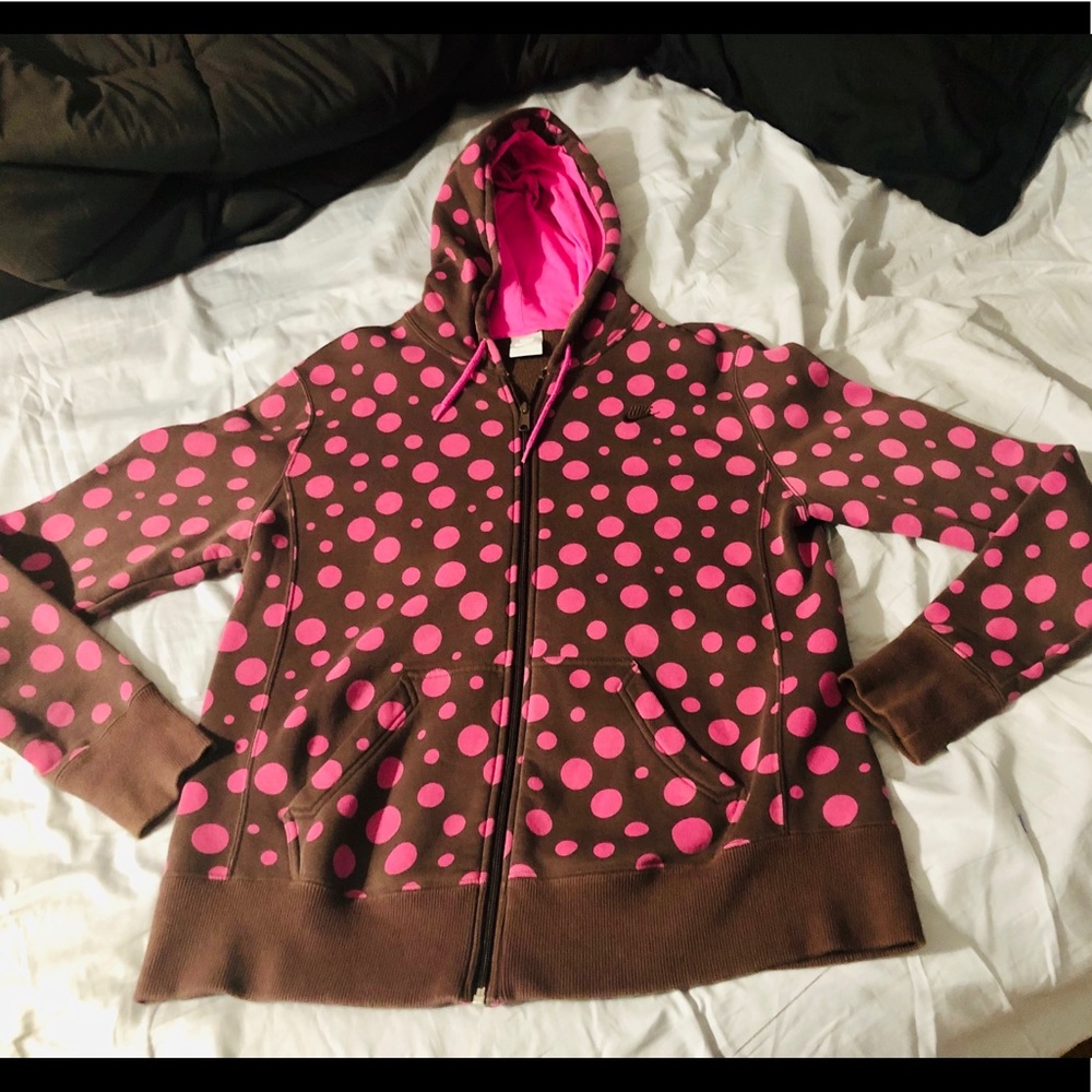 MAKE OFFER Women’s Nike polka dot zip up